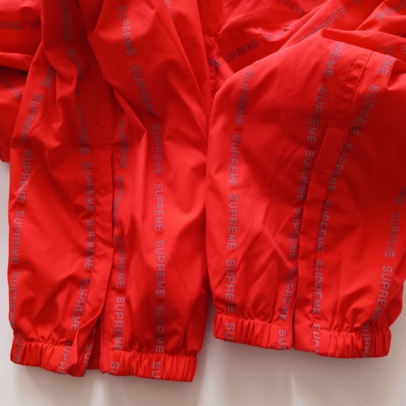 SUPREME REFLECTIVE text track pants size XL orange - Picture 10 of 16